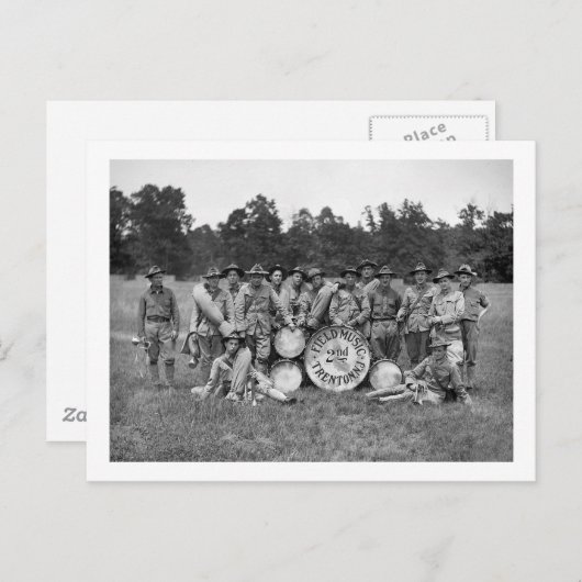 Trenton N.J. Militaire band: begin jaren 1900 Briefkaart (Voorkant / Achterkant)