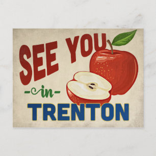 Trenton New Jersey Apple - Vintage Travel Briefkaart