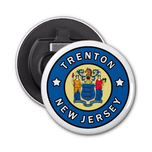 Trenton New Jersey Button Flesopener (Voorkant)