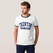 Trenton New Jersey College Style-T-shirts T-shirt (Voorkant volledig)