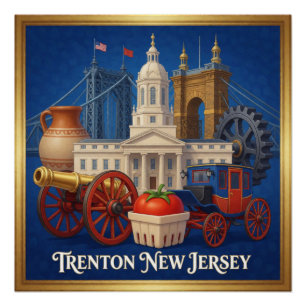 Trenton New Jersey Industrieel Erfgoed Perfect Poster