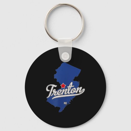 Trenton New Jersey Nj Map  Sleutelhanger (Voorkant)