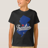 Trenton New Jersey Nj Map  T-shirt (Voorkant)