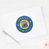Trenton New Jersey Ovale Sticker (Envelop)