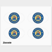 Trenton New Jersey Ovale Sticker (Vel)