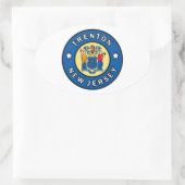 Trenton New Jersey Ovale Sticker (Tas)
