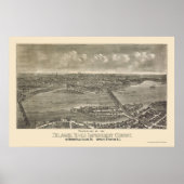 Trenton, NJ Panoramic Map - 1900 Poster (Voorkant)