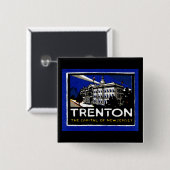  Trenton NJ Poster Vierkante Button 5,1 Cm (Voorkant /achterkant)