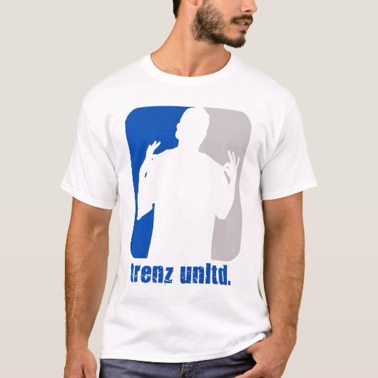 Trenz Unltd. Blauw- en grijze pasta T-shirt (Voorkant)