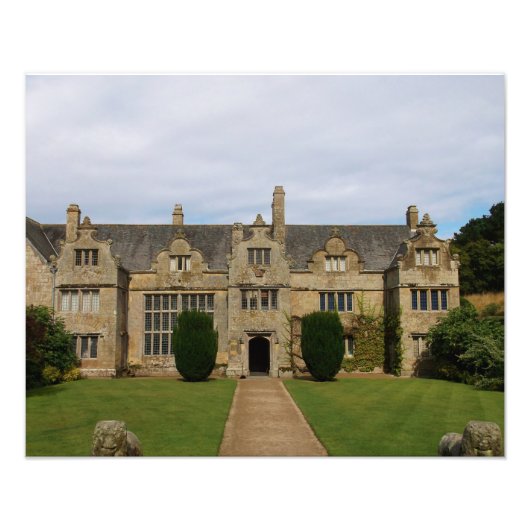 Trerice House Cornwall England Poldark Location Foto Afdruk (Voorkant)