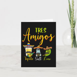 Tres amigos Tequila Salt Limoen Cinco de Mayo Kaart