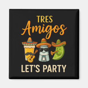 Tres amigos Tequila Salt Limoen Cinco de Mayo Magneet