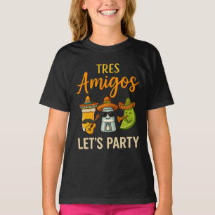 Tres amigos Tequila Salt Limoen Cinco de Mayo T-shirt