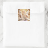 Três Anjos Vierkante Sticker (Tas)