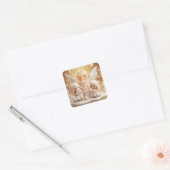 Três Anjos Vierkante Sticker (Envelop)