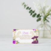 Tres Anos Mexican Flower Pink & Gold Insert Card Informatiekaartje (Staand voorkant)