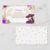 Tres Anos Mexican Flower Pink & Gold Insert Card Informatiekaartje (Voorkant / Achterkant)