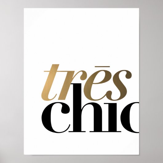 TRES CHIC 11x14'' | POSTER TYPOGRAFIE (Voorkant)