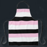 Très Chic Black Schort<br><div class="desc">Très Chic Black Très Chic Black gestreept schort komt overeen met de "Black,  White and Pink categorie home decor and gift design. Op celeste@khoncepts.com</div>