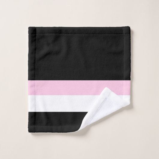 Très Chic Black Stripes Bad Handdoek (Wasdoekje)