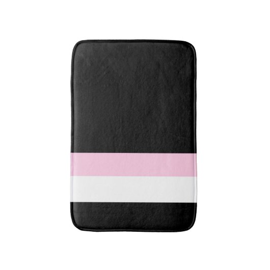 Très Chic Black Stripes Badmat (Voorkant Verticaal)