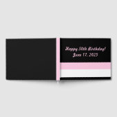 Très Chic Black, White en Pink Stripes Gastenboek (Volledig)