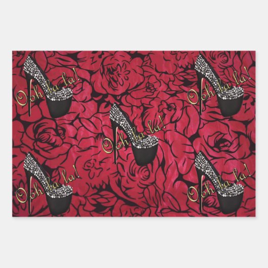 Tres Chic Fleurs Inpakpapier Vel (Voorkant 3)