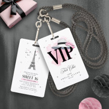 Trés Chic Parijse Sweet 16 ID1162 Badge