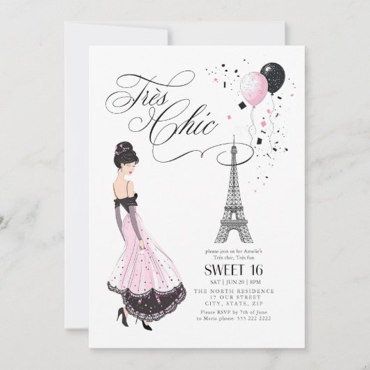 Trés Chic Parijse Zoet 16 ID1162 Kaart (Voorkant)