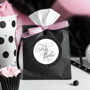 Très Chic Paris Polka Dots ID1162 Ronde Sticker