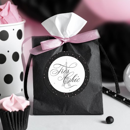 Très Chic Paris Polka Dots ID1162 Ronde Sticker