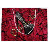 Tres Chic Rouge Fleurs Groot Cadeauzakje (Achterkant)