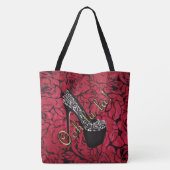Tres Chic Rouge Fleurs Tote Bag (Achterkant)