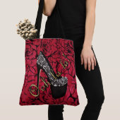 Tres Chic Rouge Fleurs Tote Bag (Dichtbij)