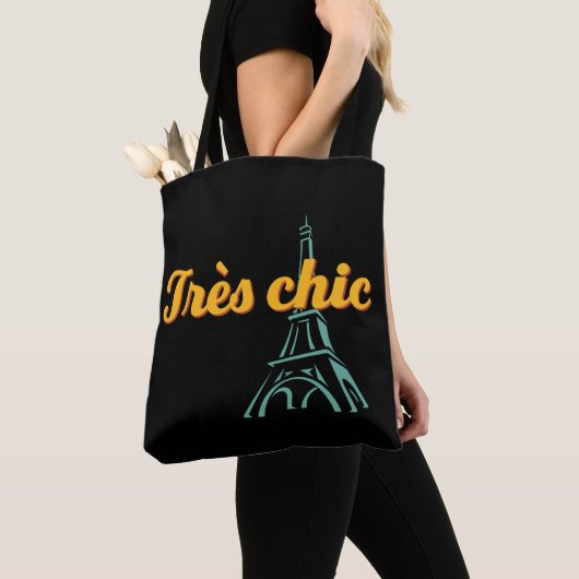Tres Chic Stylish  French Word Phrase Tote Bag (Dichtbij)