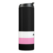 Très Chic Zwart, Roze en Wit Thermosbeker (Gedraaid links)