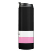 Très Chic Zwart, Roze en Wit Thermosbeker (Geroteerd rechts)