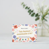 trés heureux anniverssaire à toi informatiekaartje (Staand voorkant)