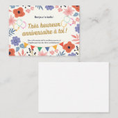 trés heureux anniverssaire à toi informatiekaartje (Voorkant / Achterkant)