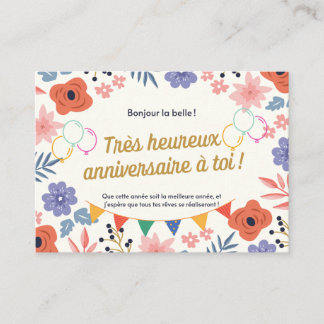 trés heureux anniverssaire à toi informatiekaartje