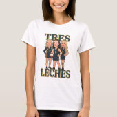 Tres Leches Basketbal Cartoon T-shirt voor meisjes (Voorkant)