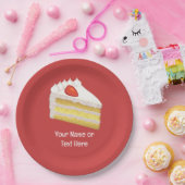 Tres Leches Cake punt - Feestelijke aangepaste tek Papieren Bordje (Feest)