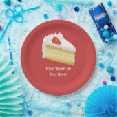 Tres Leches Cake Slice - Feestelijke aangepaste te Papieren Bordje (Feest)