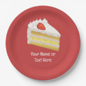 Tres Leches Cake Slice - Feestelijke aangepaste te Papieren Bordje (Voorkant)