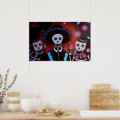 tres mariachis day of the dode poster (Keuken)
