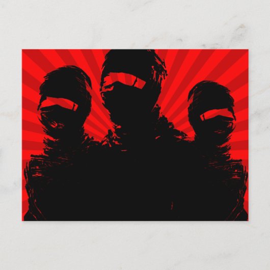 tres ninjas briefkaart (Voorkant)