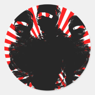 tres ninjas ronde sticker