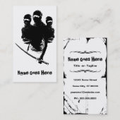 tres ninjas visitekaartje (Voorkant / Achterkant)