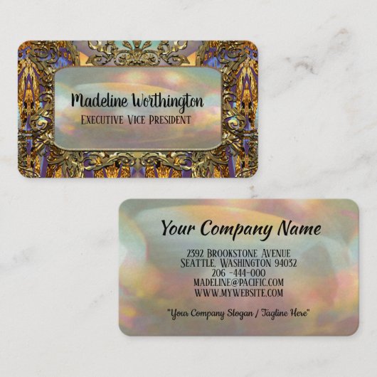 Très Orné Elegant Frans Barok Professioneel Visitekaartje (Voorkant / Achterkant)
