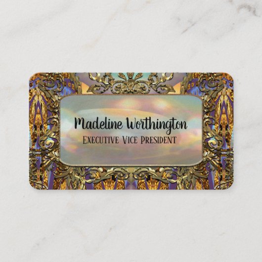 Très Orné Elegant Frans Barok Professioneel Visitekaartje (Voorkant)